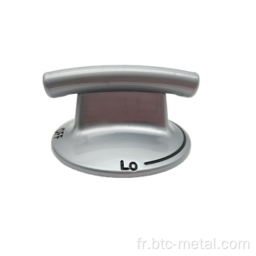 Bouton de commande de chrome en plastique rotatif de four 6 mm